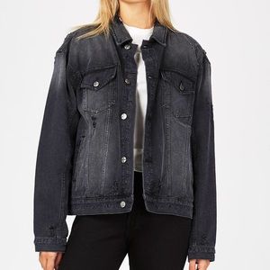 Ksubi Oversized Jkt in Black Crow Trashed size S